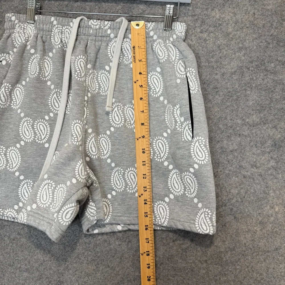 Collect & Select Shorts Mens Medium Paisley Print Drawstring Fleece‎ Sweat 4.5